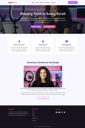 Christian TikTok Social Creators Theme