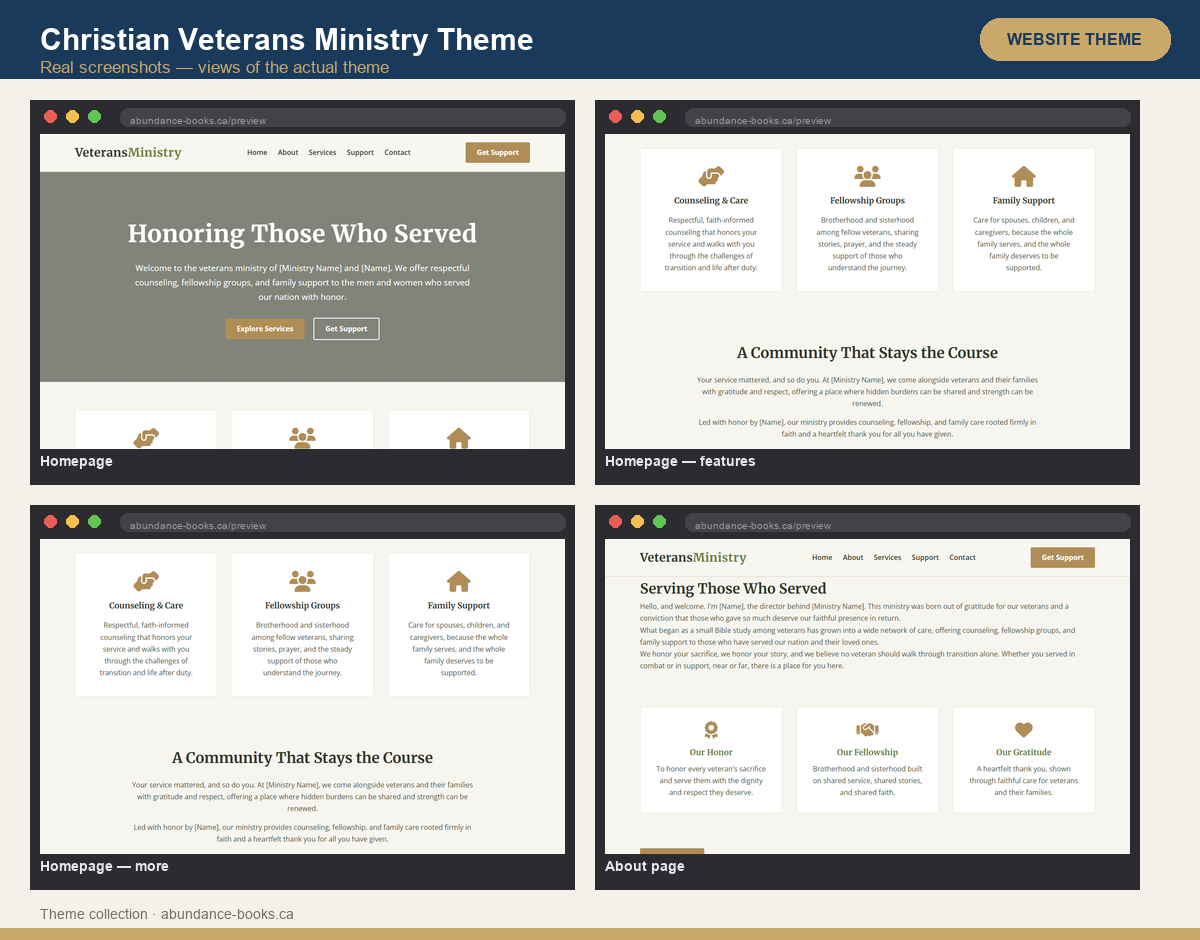 Christian Veterans Ministry Theme